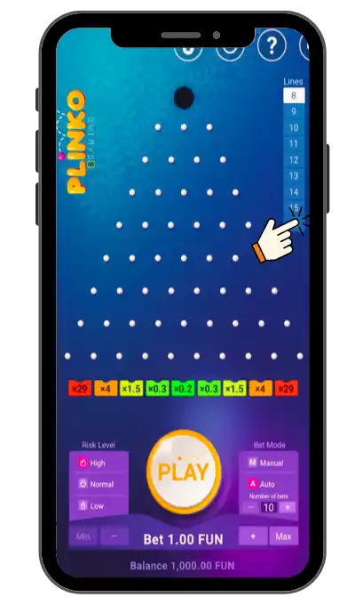 Select your risk level: low, medium or high